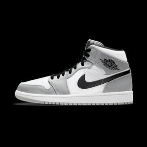 air jordan 1 mid (GS) smoke grey